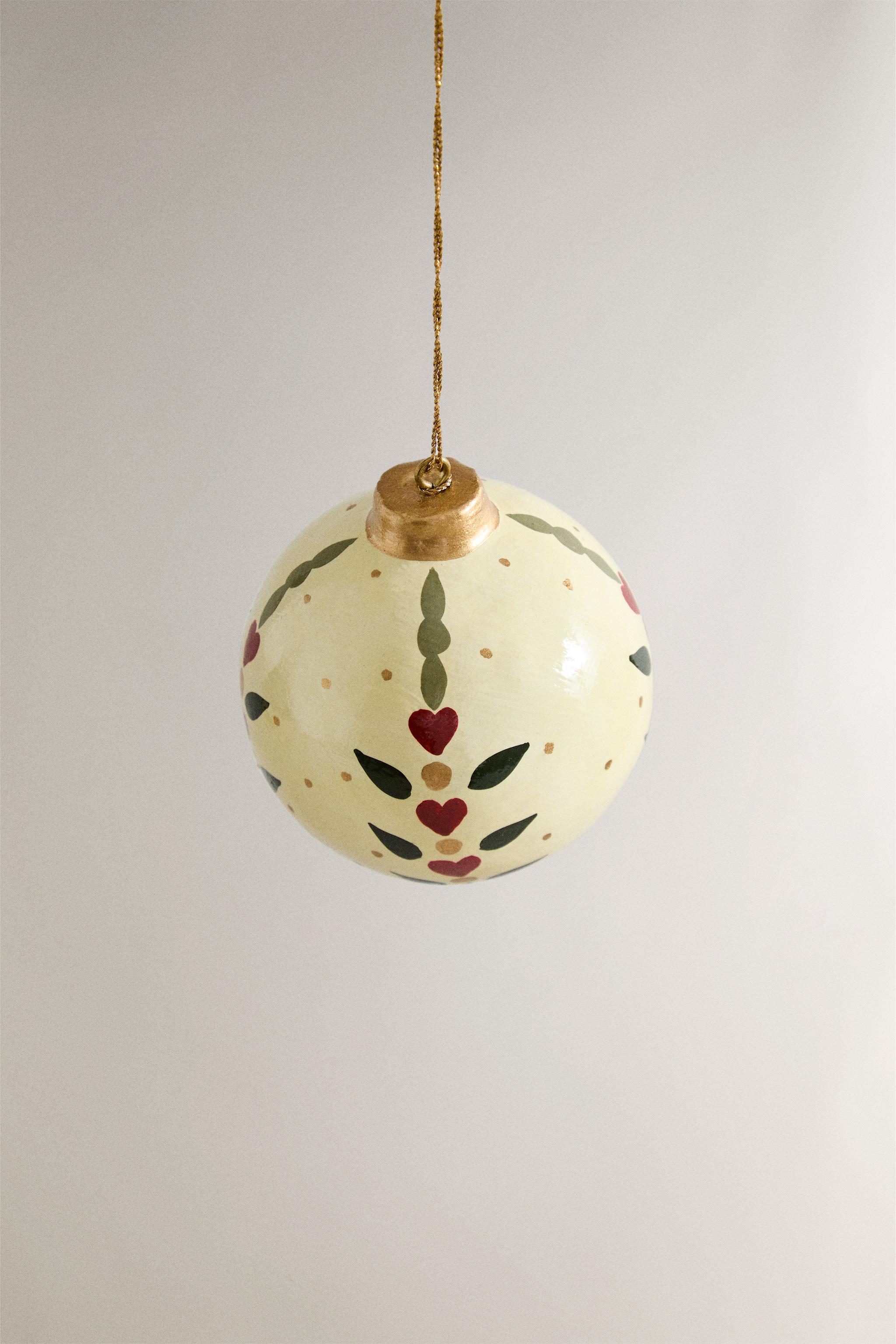 PAPIER-MÂCHÉ BALL CHRISTMAS TREE ORNAMENT